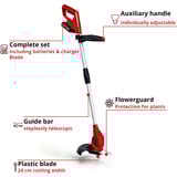 EINHELL Power X-Change Akku-Rasentrimmer GC-CT 18/24 Li, 18Volt rot/schwarz, Li-Ion Akku 2,0Ah