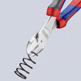 KNIPEX Kraft-Seitenschneider 74 05 200, Schneid-Zange rot/blau, Länge 200mm, mit KNIPEXtend-Schnittstellen