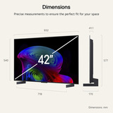 LG OLED42C6ELB.AEUD, OLED-Fernseher 105.5 cm (42 Zoll), schwarz, UltraHD/4K, Triple Tuner, 120Hz Panel