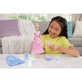 Mattel Disney Prinzessin 2-in-1 Geschichten Cinderella Modepuppe mit 2 Oberteilen und 9 Accessoires