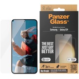 PanzerGlass Displayschutz Ultra-Wide Fit, Schutzfolie transparent, Samsung Galaxy S24, EasyAligner