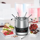 Rommelsbacher Elektro Fondue Set F 1200 edelstahl/schwarz, 1.200 Watt, Topf 2,5 Liter