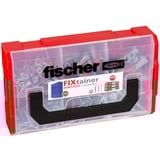 fischer FixTainer DuoPower + Schraube NV, Dübel hellgrau/rot, 210-teilig, mit Schrauben