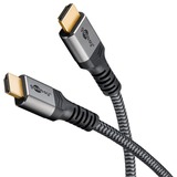 goobay Plus High-Speed-HDMI-Kabel mit Ethernet, 4K @ 60Hz grau, 3 Meter