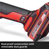 EINHELL Professional Akku-Winkelschleifer AXXIO 18/115, 18Volt rot/schwarz, ohne Akku und Ladegerät