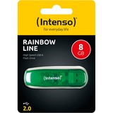 Intenso Rainbow Line 8 GB, USB-Stick grün