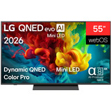 LG 55QNED83B6A.AEUD, QNED-Fernseher 139 cm (55 Zoll), schwarz, UltraHD/4K, Mini LED, Triple Tuner, 120Hz Panel