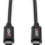 Lindy USB 3.2 Gen 2 Aktivkabel, USB-C Stecker > USB-C Stecker schwarz, 5 Meter, PD, Laden mit bis zu 60 Watt