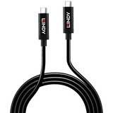 Lindy USB 3.2 Gen 2 Aktivkabel, USB-C Stecker > USB-C Stecker schwarz, 5 Meter, PD, Laden mit bis zu 60 Watt