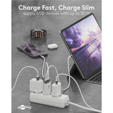 goobay USB-C PD GaN Dual-Schnelladegerät Slim 30 W weiß
