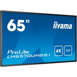 iiyama LH6570UHB-B1, Public Display schwarz, UltraHD/4K, Android TV, HDMI