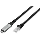 Digitus USB-C 3.2 Gen1 > RJ-45 Ethernet Kabel, 1Gbit/s, Adapter schwarz, 2 Meter, 10/100/1.000Mbit/s
