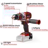 EINHELL Professional Akku-Bohrschrauber TP-CD 18 Li Brushless - Solo, 18Volt rot/schwarz, ohne Akku und Ladegerät