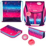 Herlitz FiloLight Plus Pink Stars, Schulranzen pink/lila, inkl. befülltem 16 tlg. Schüleretui, Faulenzer-Mäppchen, Sportbeutel