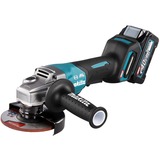 Makita Akku-Winkelschleifer GA013GM201 XGT, 40Volt blau/schwarz, 2x Li-Ion XGT Akku 4,0Ah, MAKPAC Gr.4