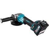 Makita Akku-Winkelschleifer GA013GM201 XGT, 40Volt blau/schwarz, 2x Li-Ion XGT Akku 4,0Ah, MAKPAC Gr.4