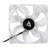 Sharkoon Gehäuselüfter Blaue LED BULK transparent, 3-Pin-/5,25"-Anschluss, 120 mm