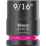 Wera 9608 Nuss-Magnetleiste B Impaktor Imperial 1 Steckschlüsseleinsatz-Satz 3/8" schwarz/grün, 9‑teilig, zöllig, für Schlagschrauber