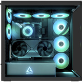 ARCTIC Xtender VG Mirror Black Design, Tower-Gehäuse schwarz, Tempered Glass x 2 (verspiegelt)