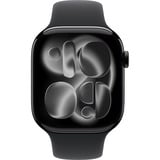 Apple Watch Series 11, Smartwatch schwarz (glänzend), Aluminium, 46 mm, Sportarmband schwarz M/L, Cellular