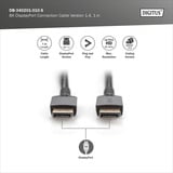 Digitus DisplayPort 1.4 Premium Anschlusskabel, UHD 8K schwarz/grau, 1 Meter