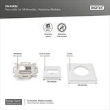 Digitus Frontplatte und Einbaurahmen für Multimedia / Keystone Module weiß