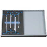 GEDORE Steckschlüssel-Satz in Check-Tool-Modul, 7-teilig blau/schwarz, (2005 CT2-2133 T), T-Griff