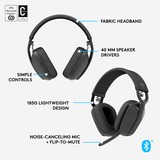 Logitech Zone Vibe 100, Headset schwarz, Bluetooth, USB-C