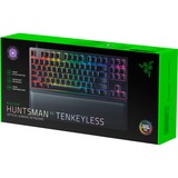 Razer Huntsman V2 TKL, Gaming-Tastatur schwarz, DE-Layout, Razer Clicky Optical (Purple)