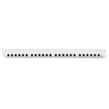 Digitus CAT 6A, Klasse EA High Density Patchpanel, 24 Port grau, 0,5 HE