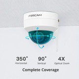 Foscam D4Z, Überwachungskamera weiß, 4 MP, WLAN, LAN