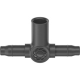 GARDENA Micro-Drip-System T-Stück für Sprühdüsen/Endtropfer, 4,6mm (3/16"), Verbindung dunkelgrau, 5 Stück, Modell 2023