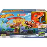 Hot Wheels City Pizza-Kobra-Angriff-Spielset mit Spielzeugauto im Maßstab 1:64, Rennbahn inkl. 1 Spielzeugauto