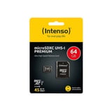 Intenso Premium 64 GB microSDXC, Speicherkarte UHS-I U1, Class 10
