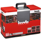 KWB Werkzeugkoffer Grundausstattung, 175-teilig, Werkzeug-Set schwarz/aluminium, Trolley-Aluminiumkoffer