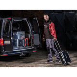 KWB Werkzeugkoffer Grundausstattung, 175-teilig, Werkzeug-Set schwarz/aluminium, Trolley-Aluminiumkoffer