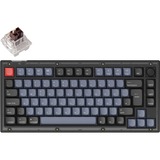 Keychron V1, Gaming-Tastatur schwarz/blaugrau, DE-Layout, Keychron K Pro Brown, Hot-Swap, RGB