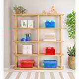 Room Copenhagen LEGO Storage Brick 4 Top Lid Glitter, Aufbewahrungsbox rot/transparent