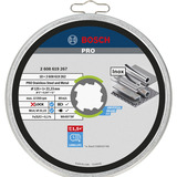 Bosch PRO Stainless Steel and Metal X-LOCK Trennscheibe, Ø 125mm 10 Stück, Bohrung 22,23mm, WA 60 T BF, gerade