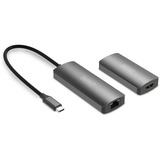 Digitus 4K Video Extender USB-C > HDMI, 30 Meter, HDMI Verlängerung schwarz, Sendeeinheit + Empfängereinheit