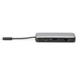Digitus 7-Port Travel Docking Station, Dockingstation grau/schwarz, USB-C