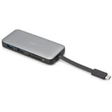Digitus 7-Port Travel Docking Station, Dockingstation grau/schwarz, USB-C