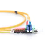 Digitus LWL Patchkabel, Duplex, LC > ST Stecker, Singlemode OS2 gelb, 1 Meter