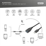 Digitus USB Type-C Adapter schwarz, Type-C auf A
