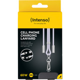 Intenso Handykette und Lade-/Datenkabel Cell Phone Charging Lanyard violett, 1,65 Meter, USB-C, PD3.0 / QC4.0, Nylon