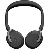 Jabra Evolve2 65 Flex Duo WLC, mit Ladepad, Headset schwarz, Stereo, Microsoft Teams, USB-A, Link380a