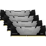 Kingston FURY DIMM 64 GB DDR4-3600 (4x 16 GB) Quad-Kit, Arbeitsspeicher schwarz, KF436C16RB12K4/64, Renegade, INTEL XMP