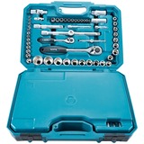 Makita Handwerkzeug-Set E-10883, 221-teilig blau, inkl. 2 Umschalt-Knarren, 1/4" und 1/2"