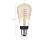 Philips Hue Hue White Ambiance Filament Lampe E27 Edison ST64 550, LED-Lampe 