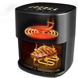 Cecotec Heißluftfritteuse Cecofry&Grill Duoheat 6500 schwarz, 2.200 Watt, Korb 6,5 Liter, mit Sichtfenster, doppeltes Heizelement